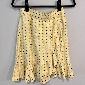 Ganni Daisy Print Wrap Skirt